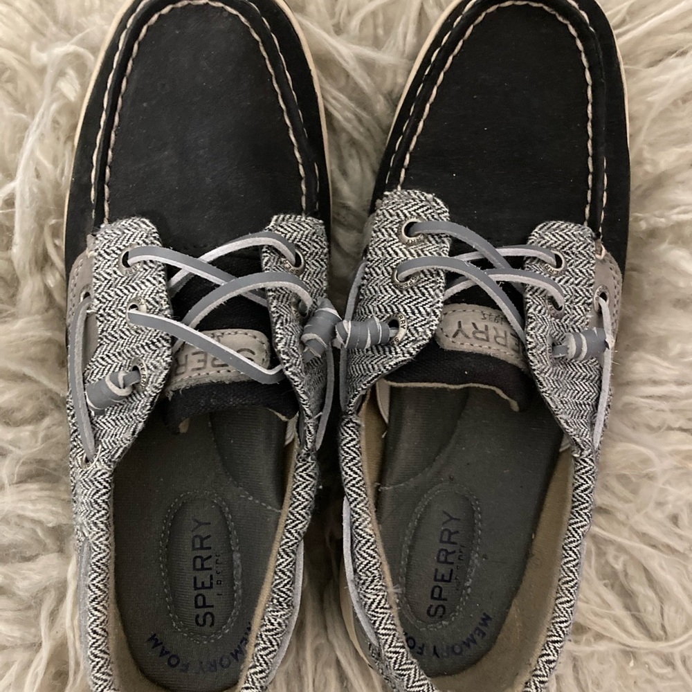 Sperry Black and Gray Men's Boat Shoes